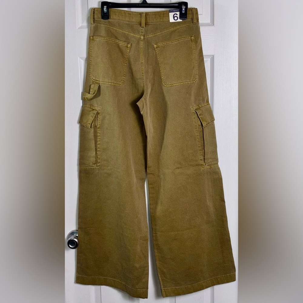 Gap Super Baggy Cargo Jeans Womens Size 6 Wide Leg Denim Utility Pants NWT - Picture 2 of 9